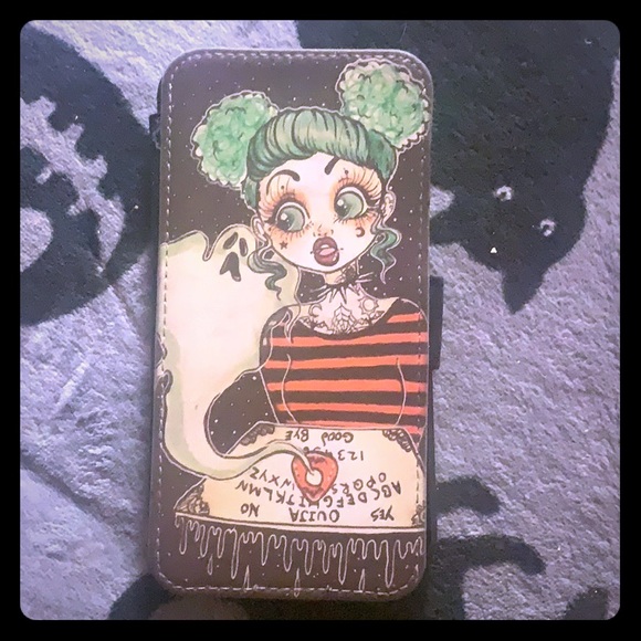 Apple Accessories - Wallet iPhone XR case art by me slightly used 🖤